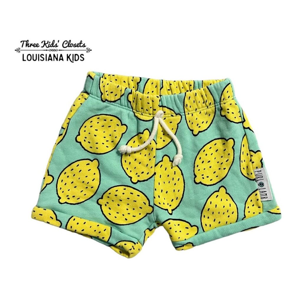 Purl Lamb 2/3Y Lemon Print Shorts